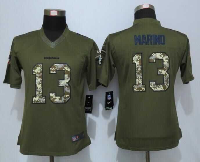 Women Nike Limited Miami Dolphins #13 Marino Green Salute To Service Jersey,We sell and wholesale Women Nike Limited Miami Dolphins #13 Marino Green Salute To Service Jersey on line form chian!